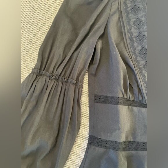 NWT Reformation Meadowlark Top Black Lace Long Sleeve Blouse Crochet | US 2 UK 6 - Picture 10 of 13